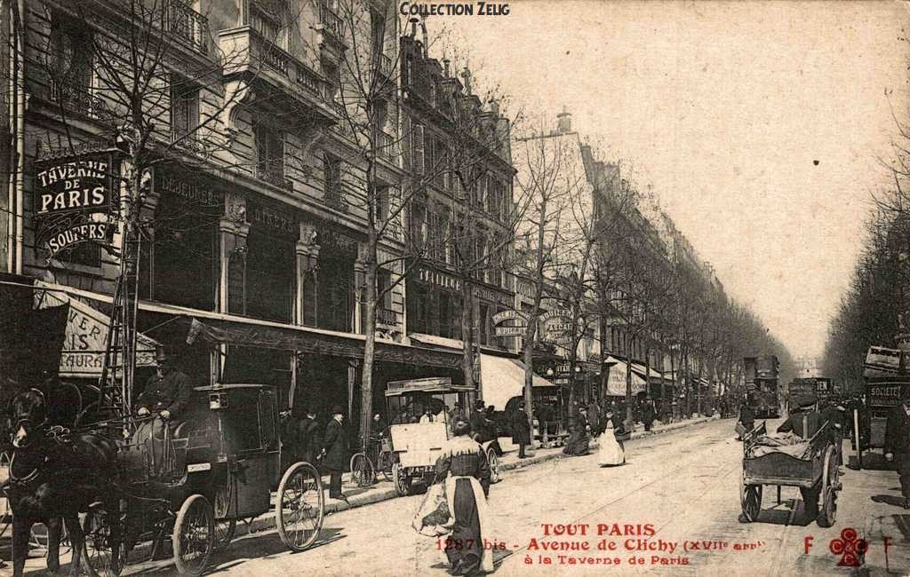 1287 bis - Avenue de Clichy à la Taverne de Paris