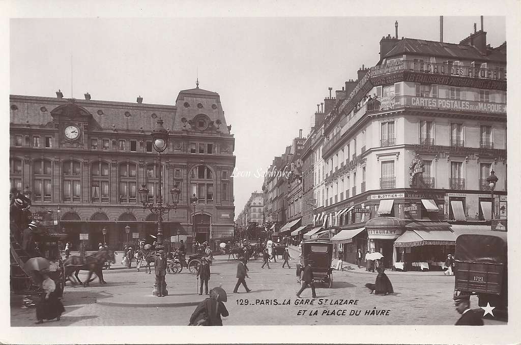 129 - La Gare St-Lazare et la Place du Hâvre