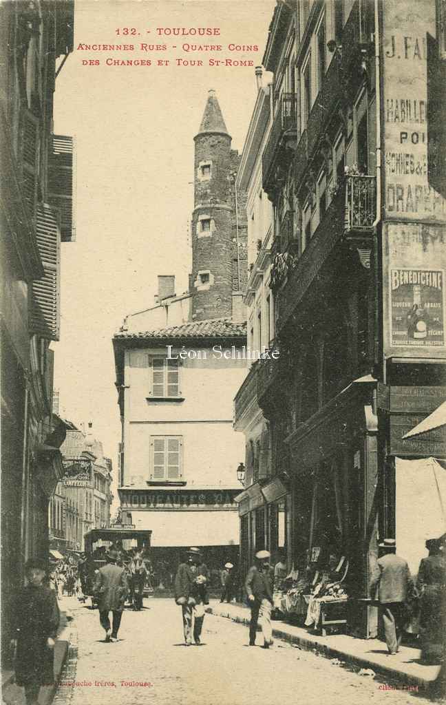 132 - Anciennes Rues - Quatre Coins des Change et Tour St-Rome