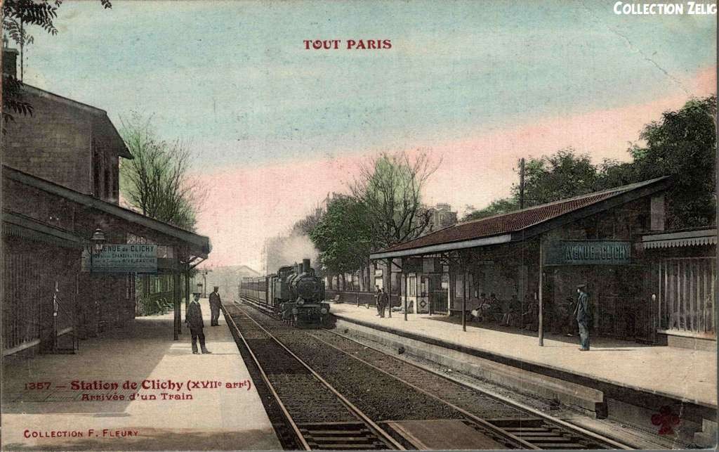 1357 - Station de Clichy - Arrivée d'un Train