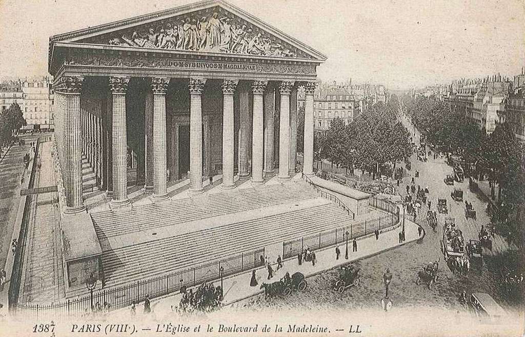 1387 - PARIS - L'Eglise et le Boulevard de la Madeleine