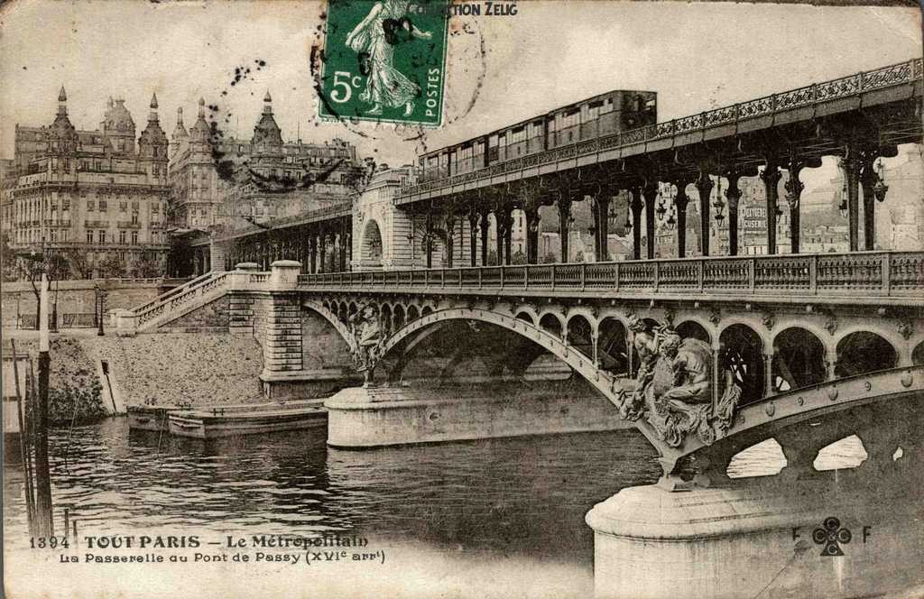 1394  - Le Métropolitain - La Passerelle du Pont de Passy