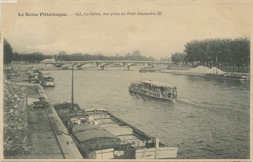 141 - La Seine, vue prise du Pont Alexandre III