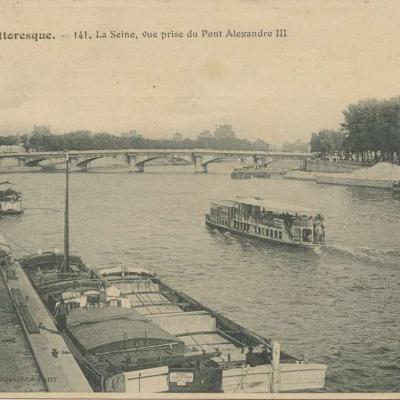 141 - La Seine, vue prise du Pont Alexandre III