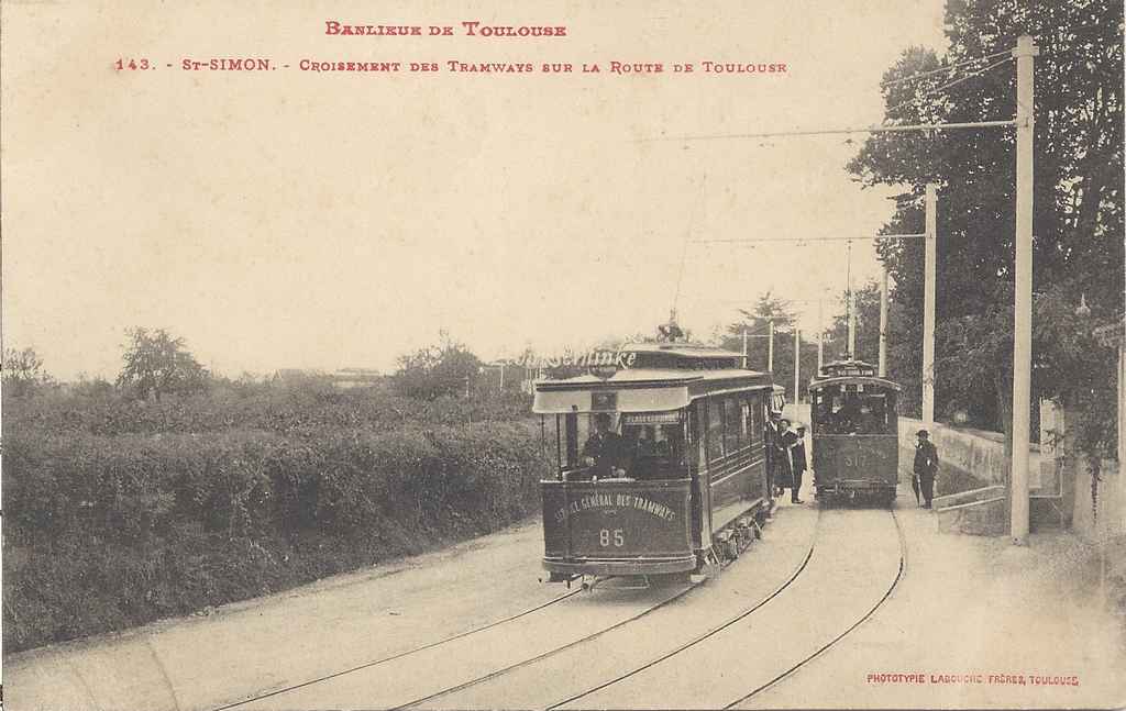 143 - Saint-Simon - Croisement des Tramways sur la Route de Toulouse