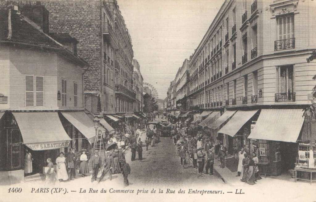 1460 - PARIS - La Rue du Commerce prise de la Rue des Entrepreneurs
