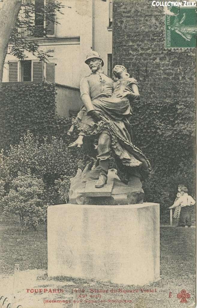 1494 - Statue du Square Violet (Hommage aux Sapeurs-Pompiers)