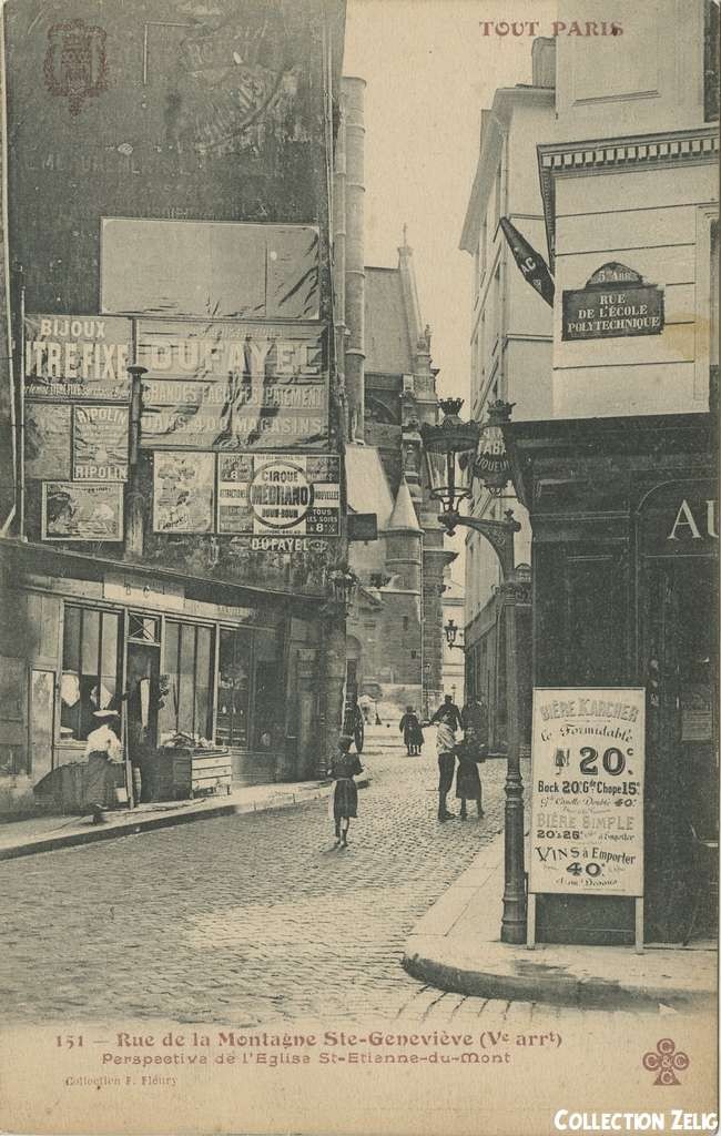 151 - Rue de la Montagne-Ste-Geneviève - Perspective de St-Etienne-du-Mont