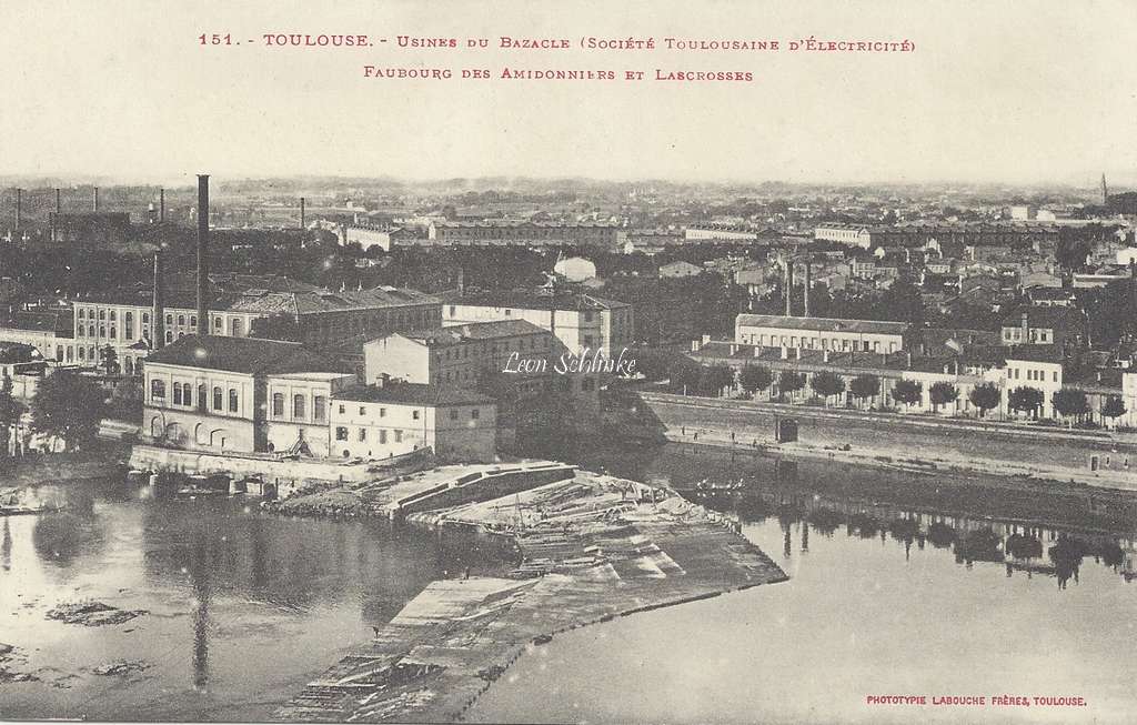 151 - Usines du Bazacle - Faubourg des Amidonniers et Lascrosses
