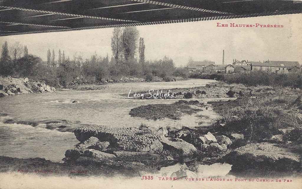 1535 - Vue sur l'Adour au Pont de Chemin de fer