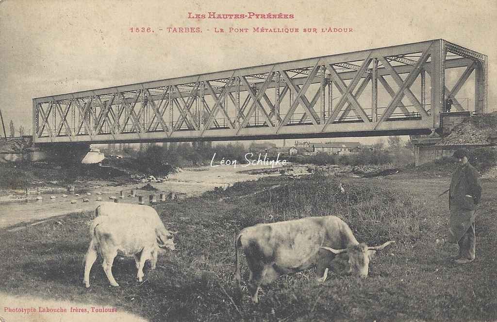 1536 - Le pont métallique sur l'Adour