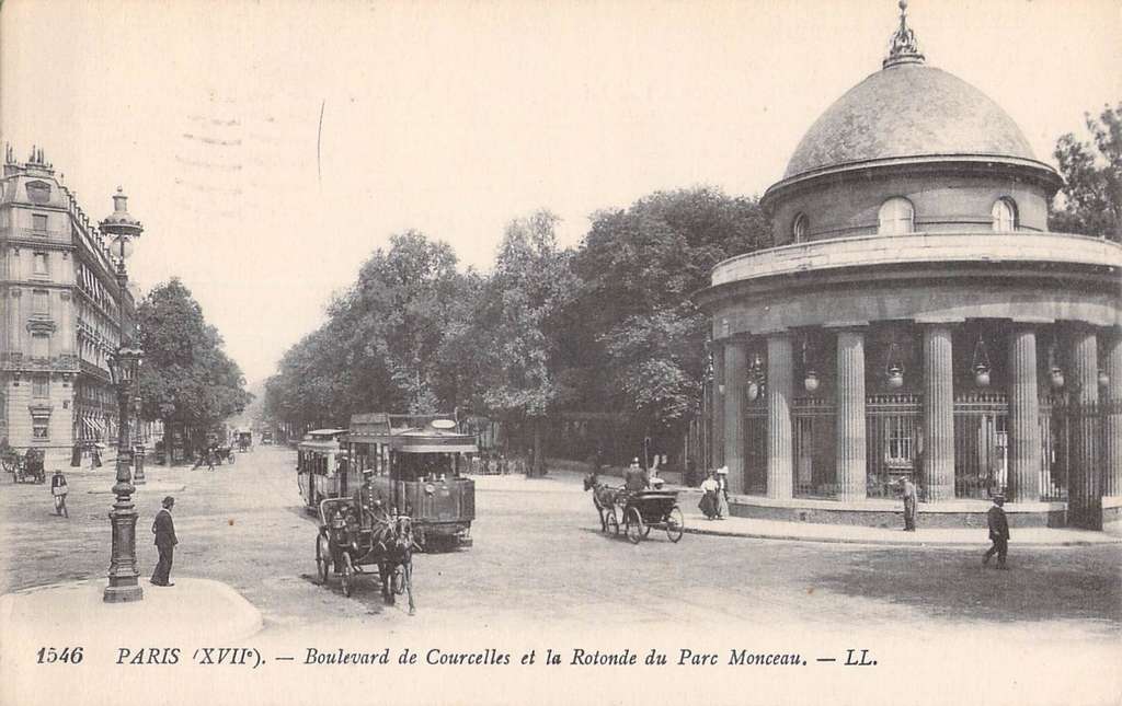 1546 - PARIS - Boulevard de Courcelles ert la Rotonde du Parc Monceau