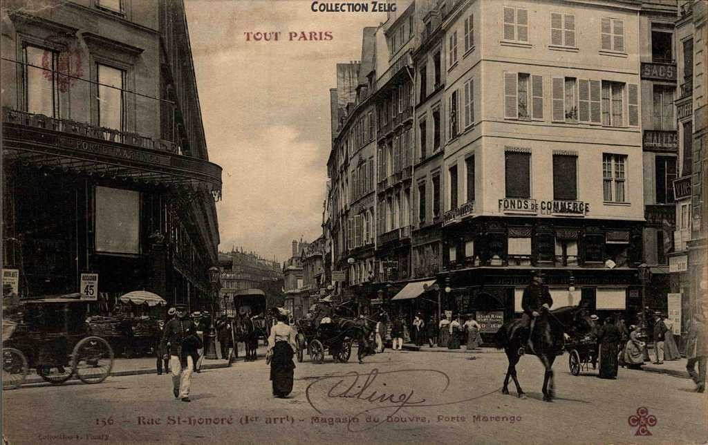 156 - Rue St-Honoré, Magasin du Louvre, Porte Marengo