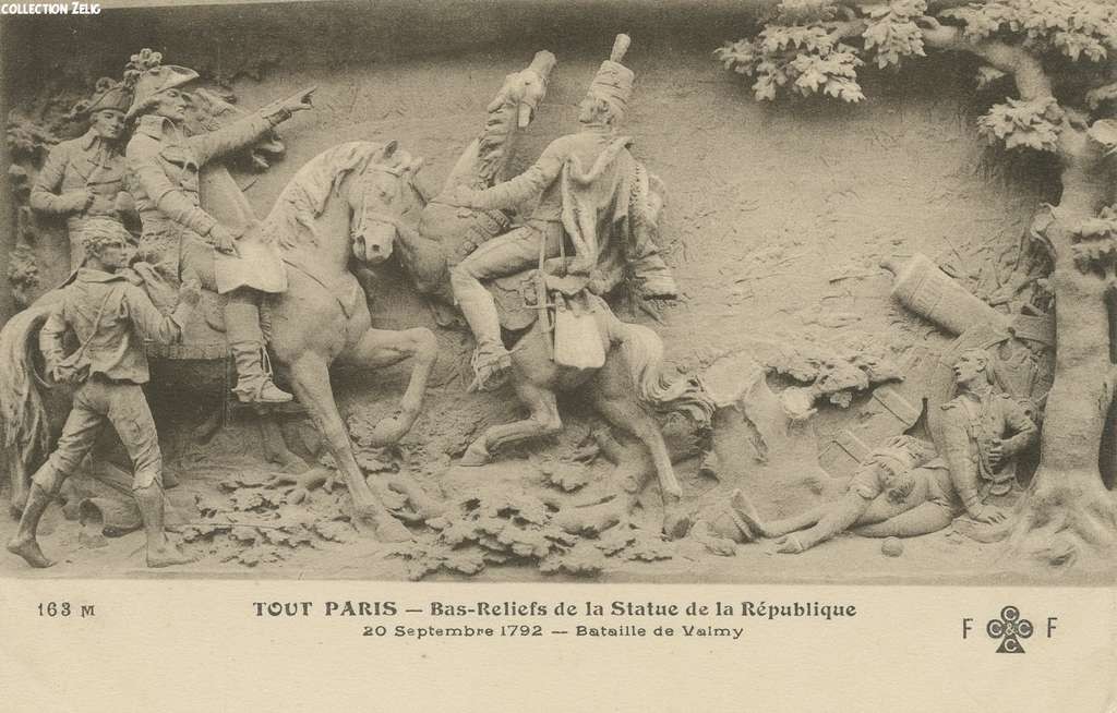 163 M -  Bas-Reliefs de la Statue de la République - Bataille de Valmy