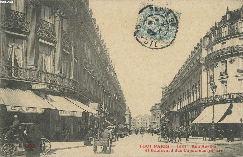 1637 - Rue Scribe et Boulevard des Capucines