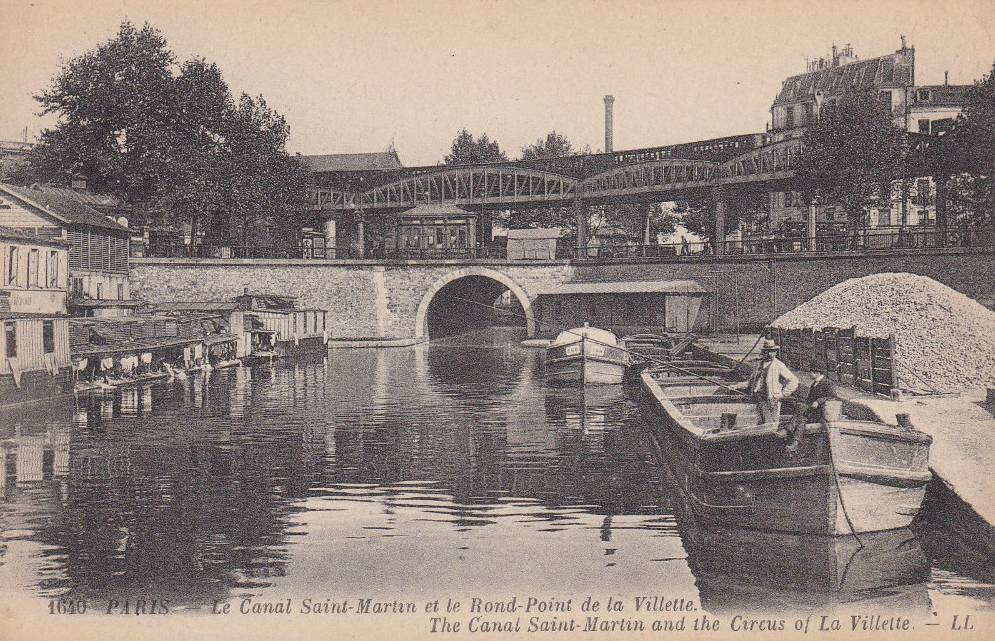 1640 - PARIS - Le Canal Saint-Martin et le le Rond-Point de la Villette