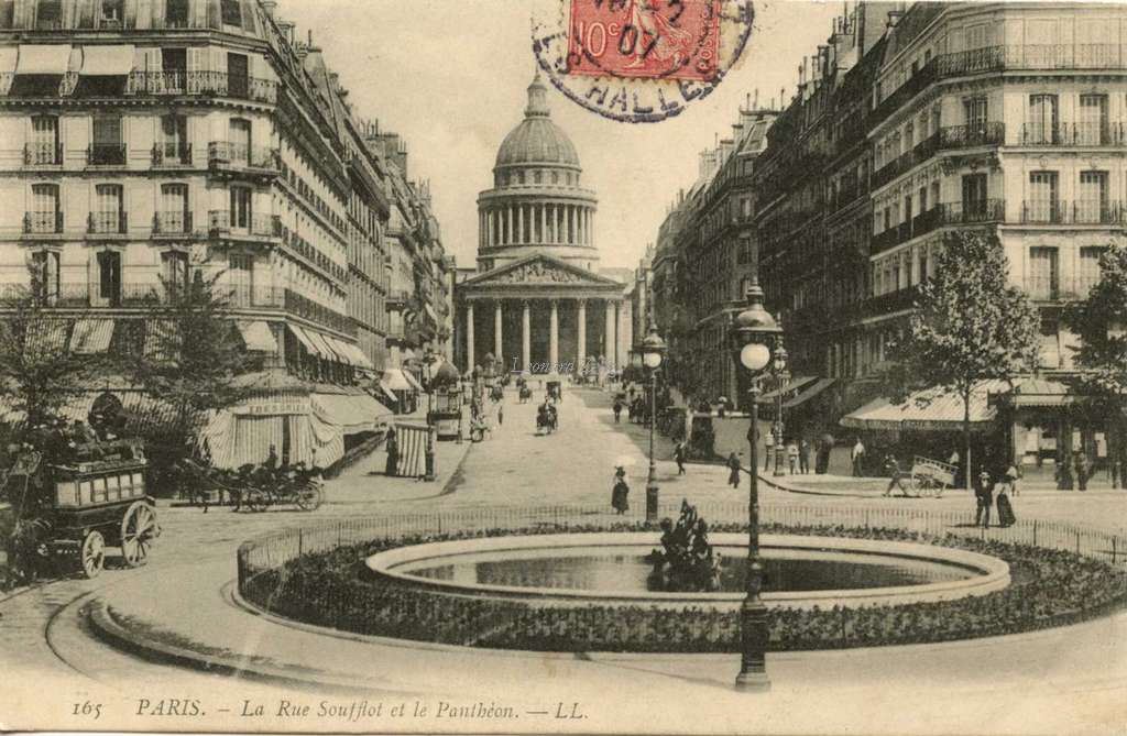 165 - PARIS - La Rue Soufflot et le Panthéon.