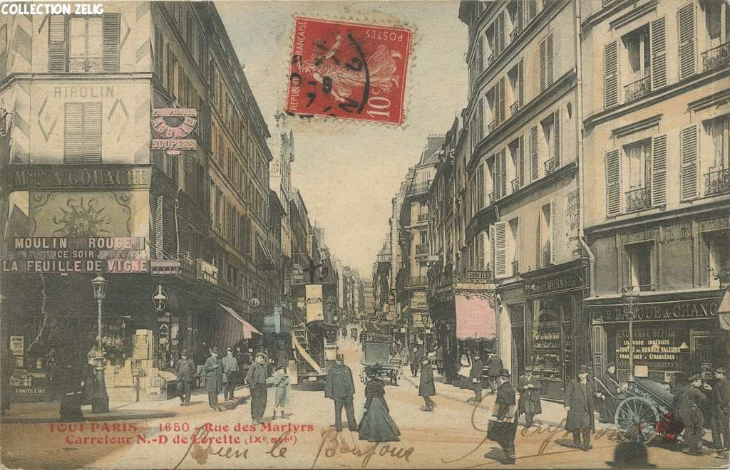 1650 - Rue des martyrs - Carrefour Notre-Dame de Lorette