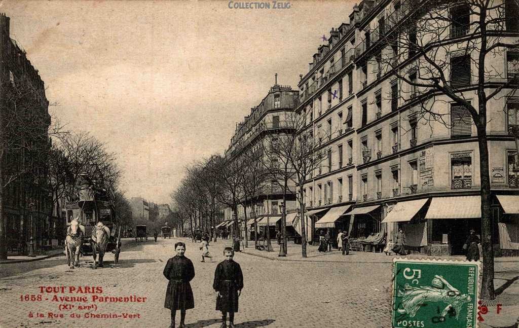 1658 - Avenue Parmentier à la Rue du Chemin-Vert