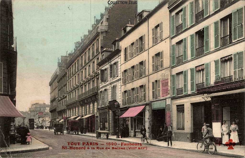 1690 - Faubourg St-Honoré à la Rue de Balzac