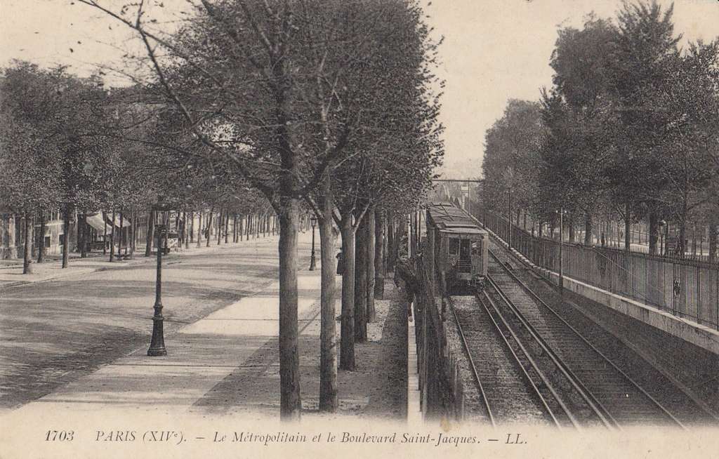 1703 - PARIS - Le Métropolitain et le Boulevard Saint-Jacques
