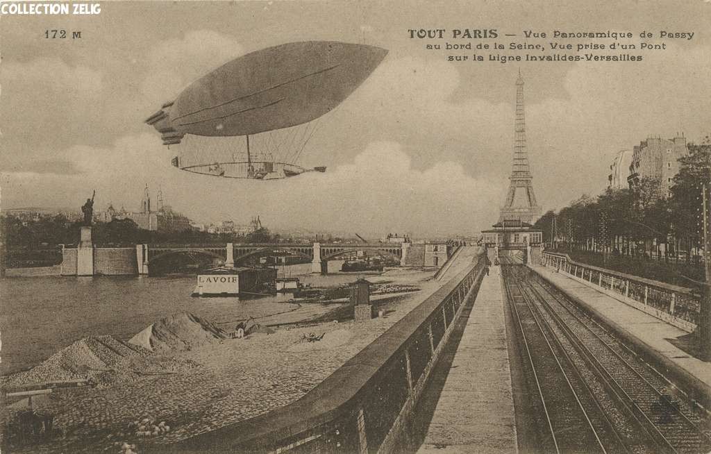 172 M - Vue panoramique de Passy au bord de la Seine ..