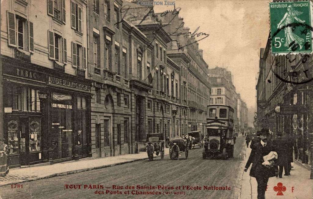 1781 - Rue des Saints-Pères et l'Ecole Nationale des Ponts-et-Chaussées