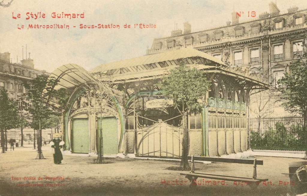 18 - Style Guimard - Le Métropolitain - Sous-Station de l'Etoile