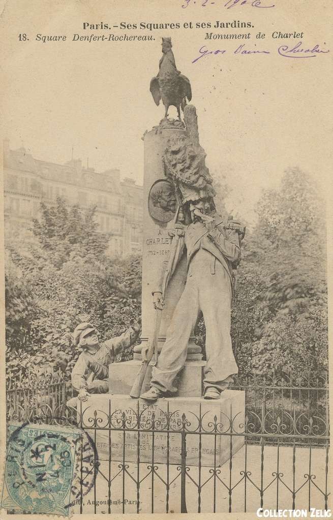 18 - Square Denfert-Rochereau - Monument de Charlet