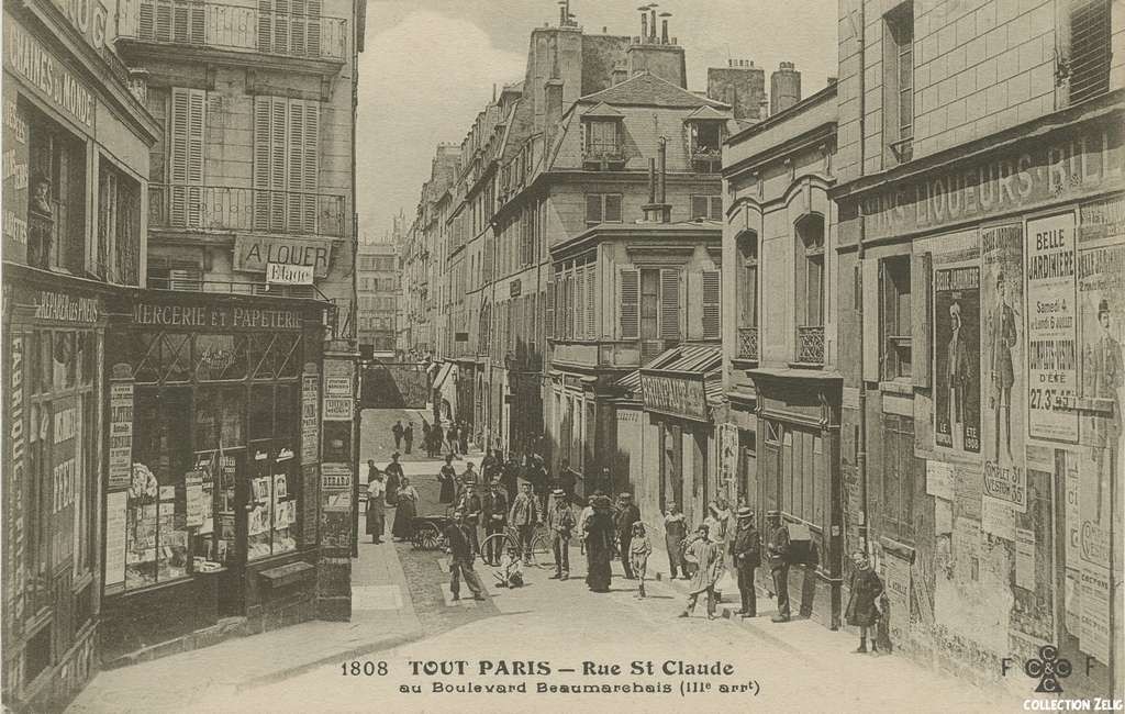 1808 - Rue Saint-Claude au Boulevard Beaumarchais