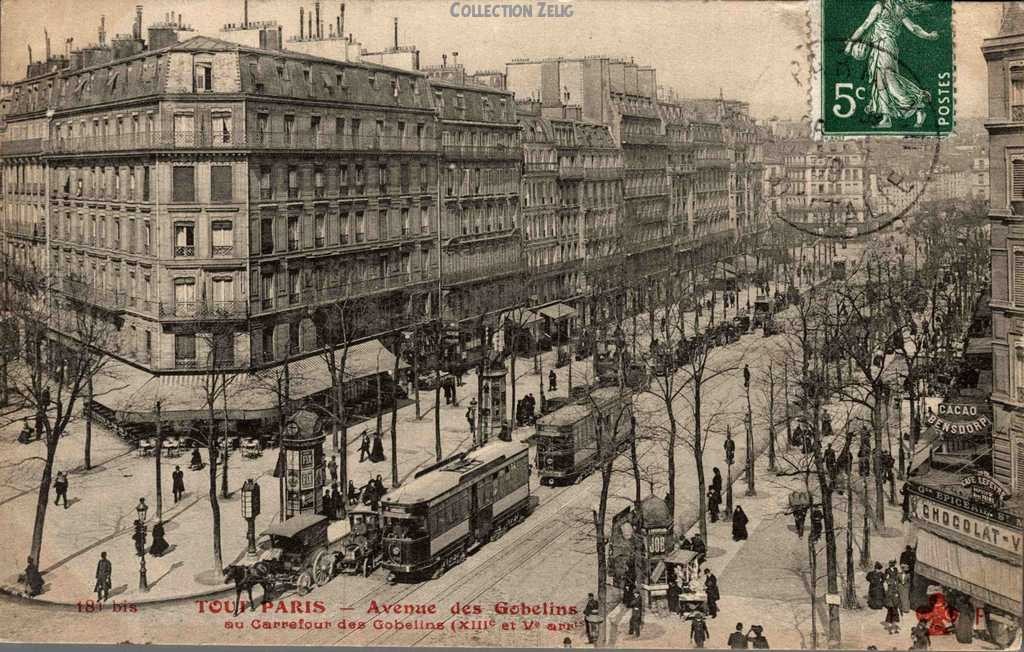 181 bis - Avenue des Gobelins au Carrefour des Gobelins