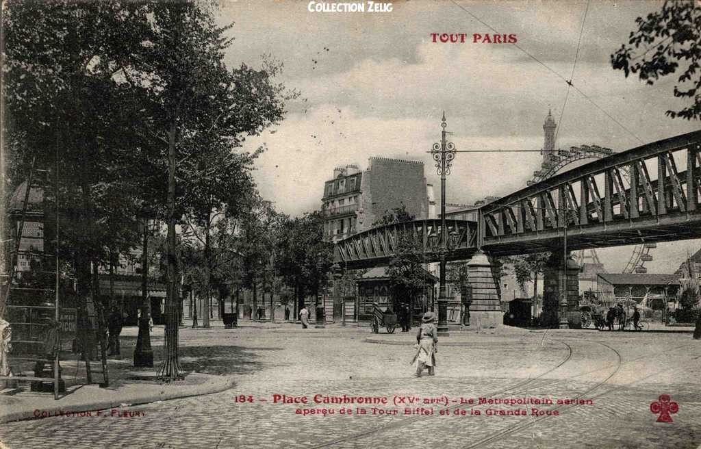 184 - Place Cambronne - Le Métropolitain, Tour Eiffel et Grande Roue