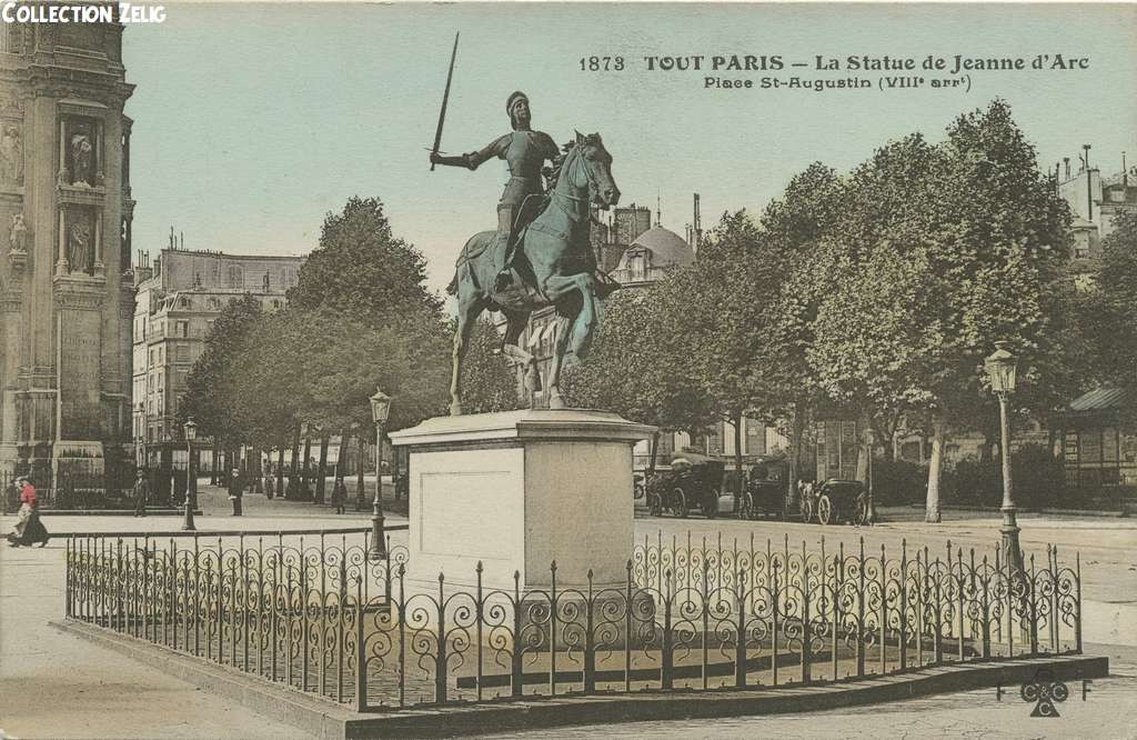 1873 - La Statue de Jeanne d'Arc - Place Saint-Augustin