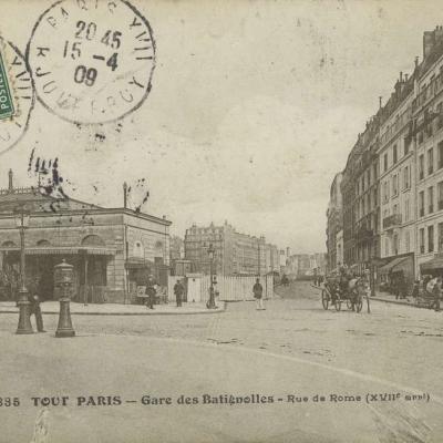 1885 - Gare des Batignolles - Rue de Rome