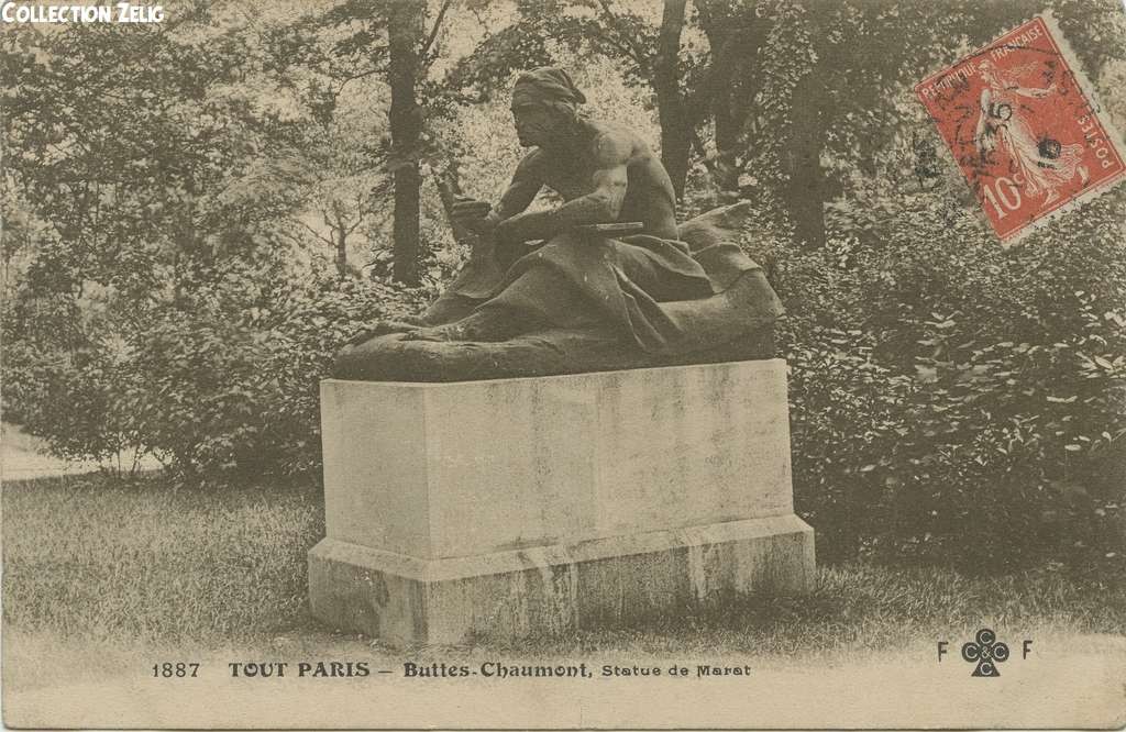 1887 - Buttes-Chaumont - Statue de Marat