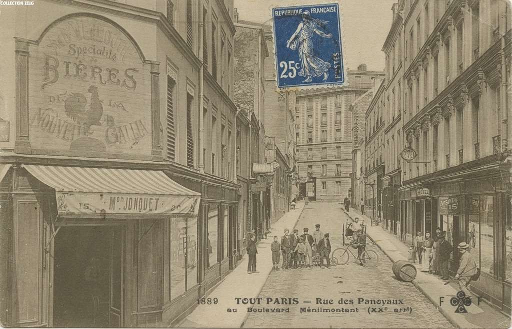1889 - Rue des Panoyaux au Boulevard de Ménilmontant