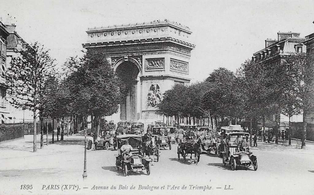 1895 - PARIS - Avenue du Bois de Boulogne et l'Arc de Triomphe