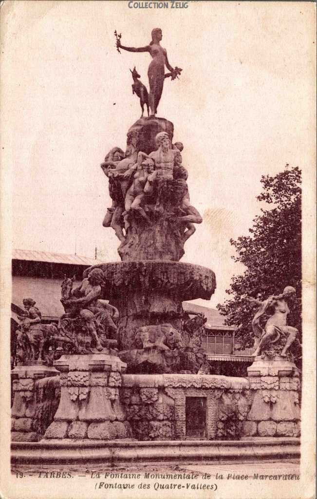 19 - La Fontaine de la Place Marcadieu (Fontaine des Quatre-Vallées