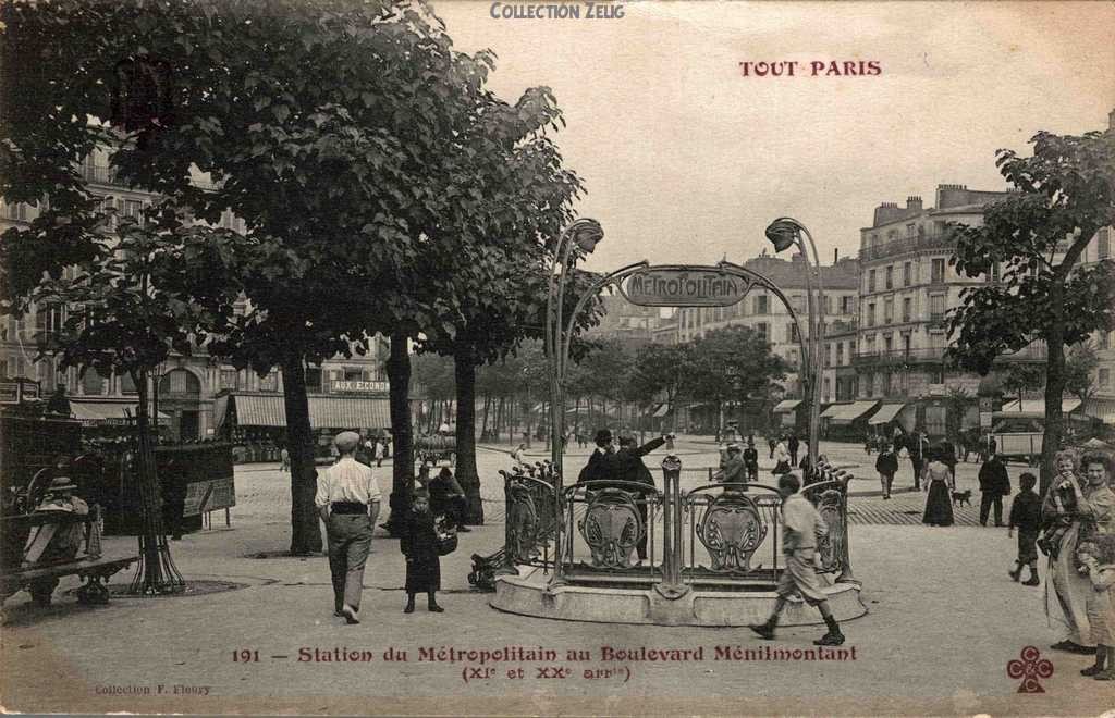 191 - Station du Métropolitain, au Boulevard Ménilmontant