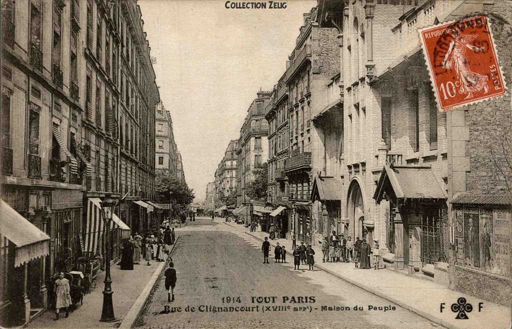 1914 - Rue de Clignancourt - Maison du Peuple