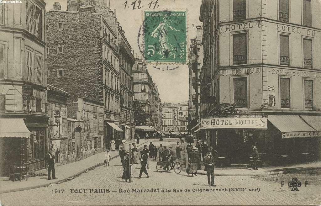 1917 - Rue Marcadet à l Rue de Clignancourt