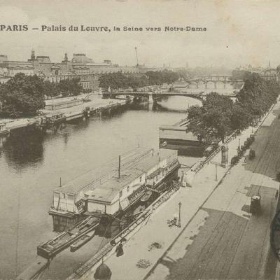 1930 - Palais du Louvre - La Seine vers Notre-Dame