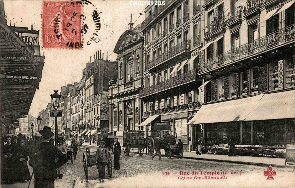 194 - Rue du Temple, Eglise Ste-Elisabeth