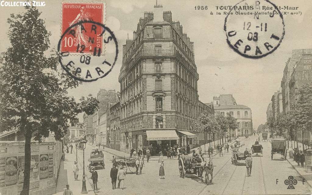 1956 - Rue Saint-Maur à la Rue Claude-Vellefaux