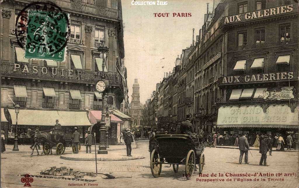 199 - Rue de la Chaussée d'Antin - Perspective de l'Eglise de la Trinité