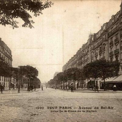 1990 - Avenue du Bel-Air prise de la Place de la Nation