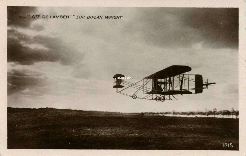 20 - Cte De Lambert sur Biplan Wright