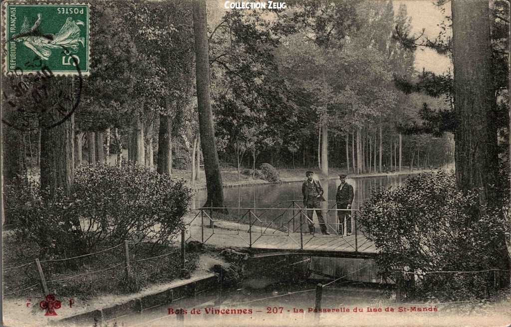 FF 207 - Bois de Vincennes - La Passerelle du Lac de St-Mandé