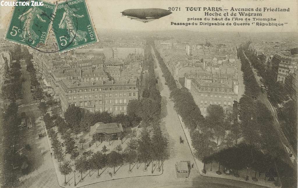 2071 - Avenues d Friedland, Hoche et Wagram prises du haut de l'Arc de Triomphe