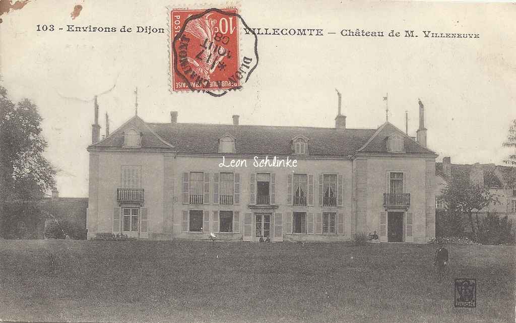 21-Villecomte - Château de M.Villeneuve (LV Dijon 103)